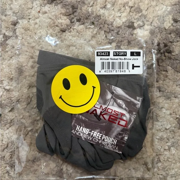 Andrew Christian Gray No-Show Jock LARGE - Picture 1 of 3